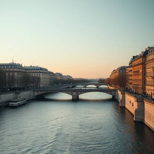 Image du documentaire 'La Seine, Âme de Paris' montrant une vue panoramique de la Seine traversant Paris
